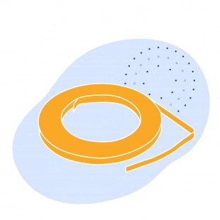 Лента с полимерным покрытием 1.05 мм ПВХ ГОСТ 34180-2017