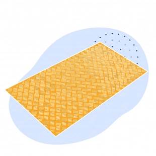 Лист нержавеющий рифленый чечевица 6х1000х2000 мм AISI 304