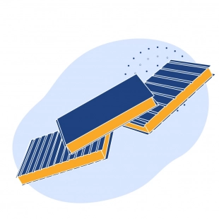 Стеновая сэндвич-панель пенополиуретан 80х1190(1170) мм