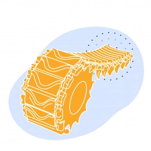 Металлический трак ПК 01.875.13.01 78 кг
